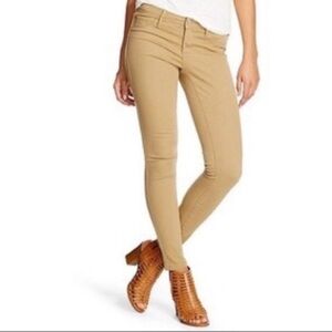 Khaki Mid-Rise Jegging Mossimo Size 12 / 31R Stretch Skinny Pants Tan Jeans